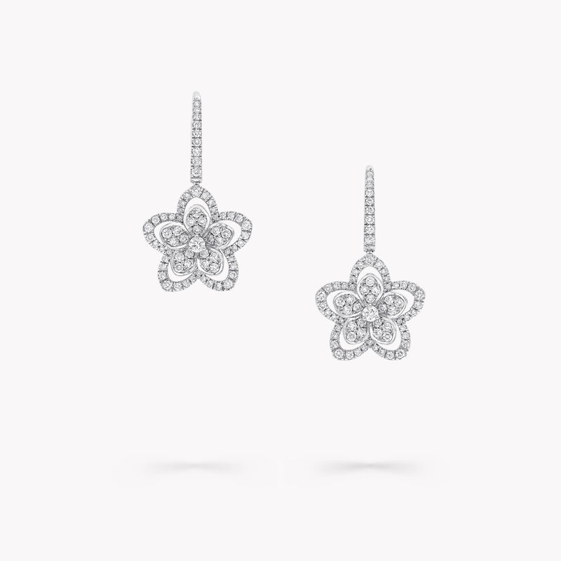 Double Diamond Flower Necklace