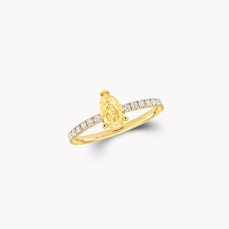 Foufou Pear Yellow Diamond Ring