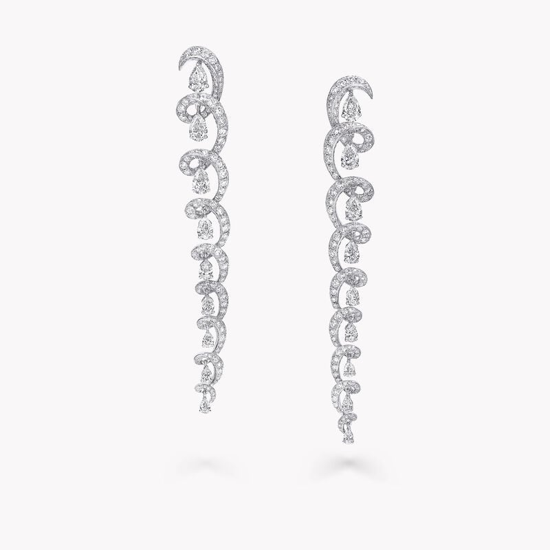 Inspired by Twombly Swirl Diamond Earrings