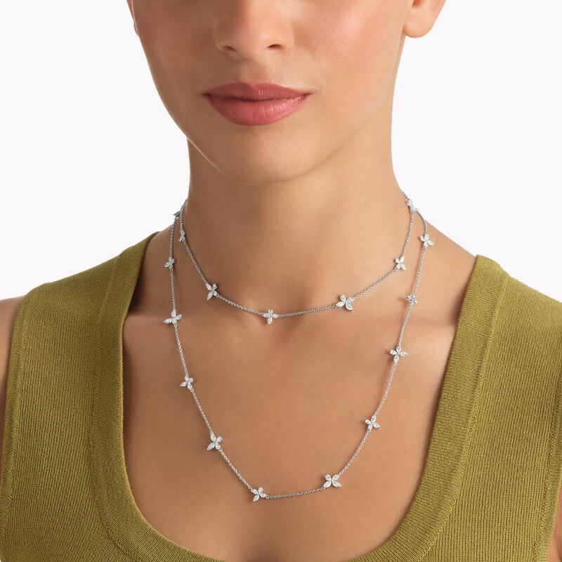 Classic Butterfly Diamond Sautoir Necklace