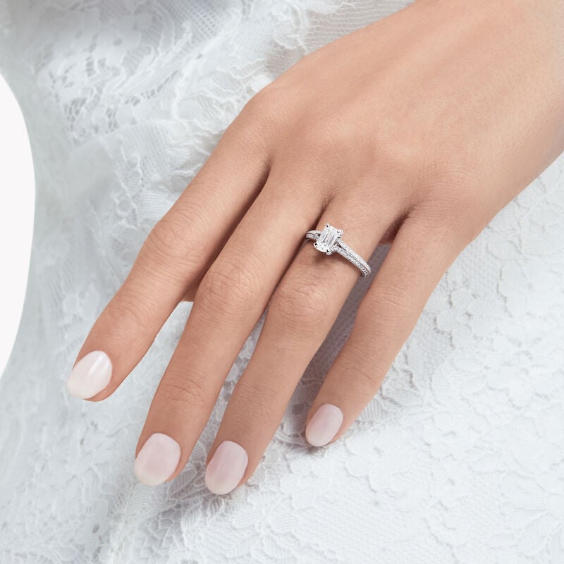 Legacy Emerald Cut Diamond Engagement Ring