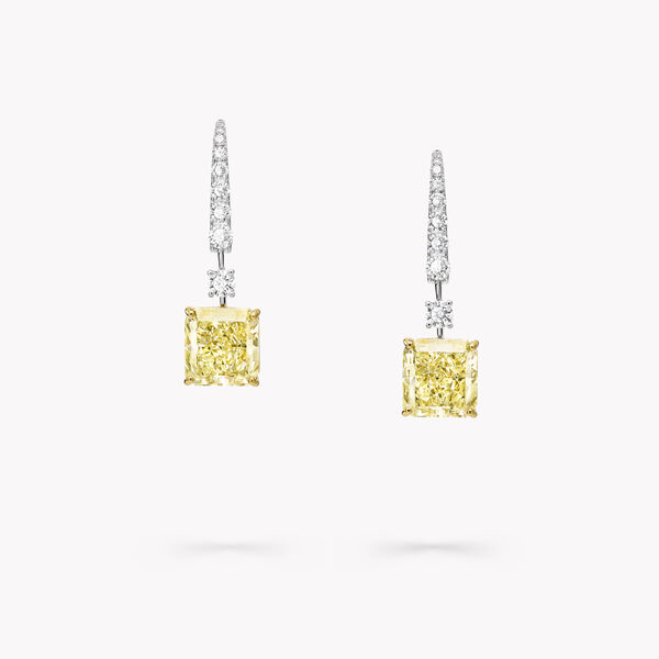 Yellow and White Diamond High Jewellery Earrings, , hi-res