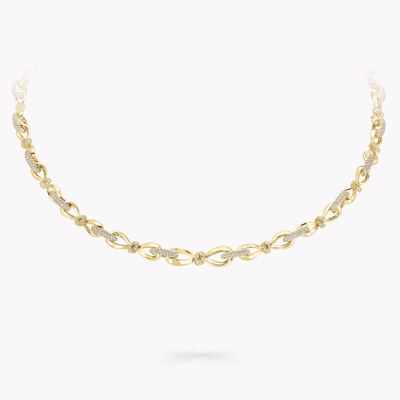 Tilda's Bow Diamond Link Necklace