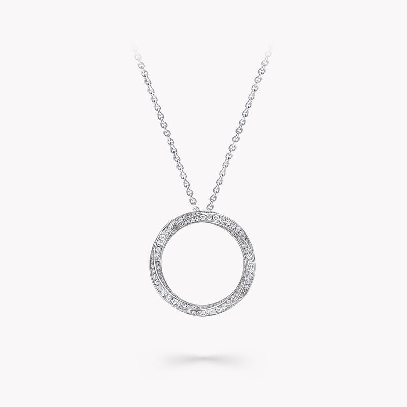 Medium Spiral Pavé Diamond Pendant