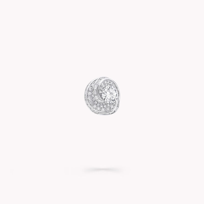 Swirl圓形鑽石耳釘