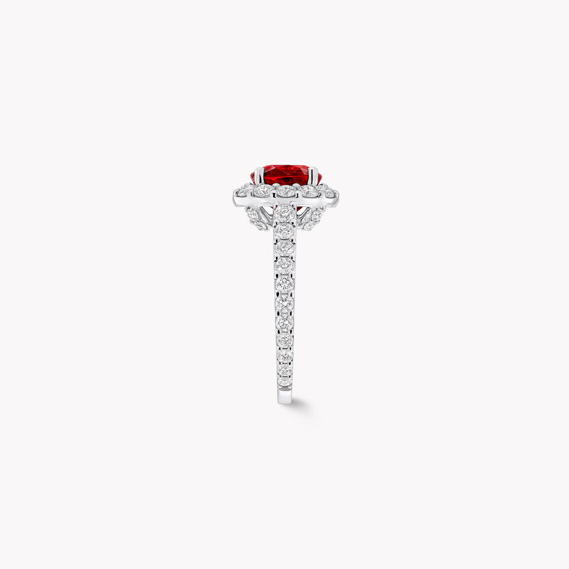 Icon Oval Ruby and Diamond Engagement Ring
