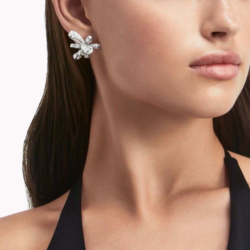 Tilda’s Bow Pear Shape Diamond Stud Earrings