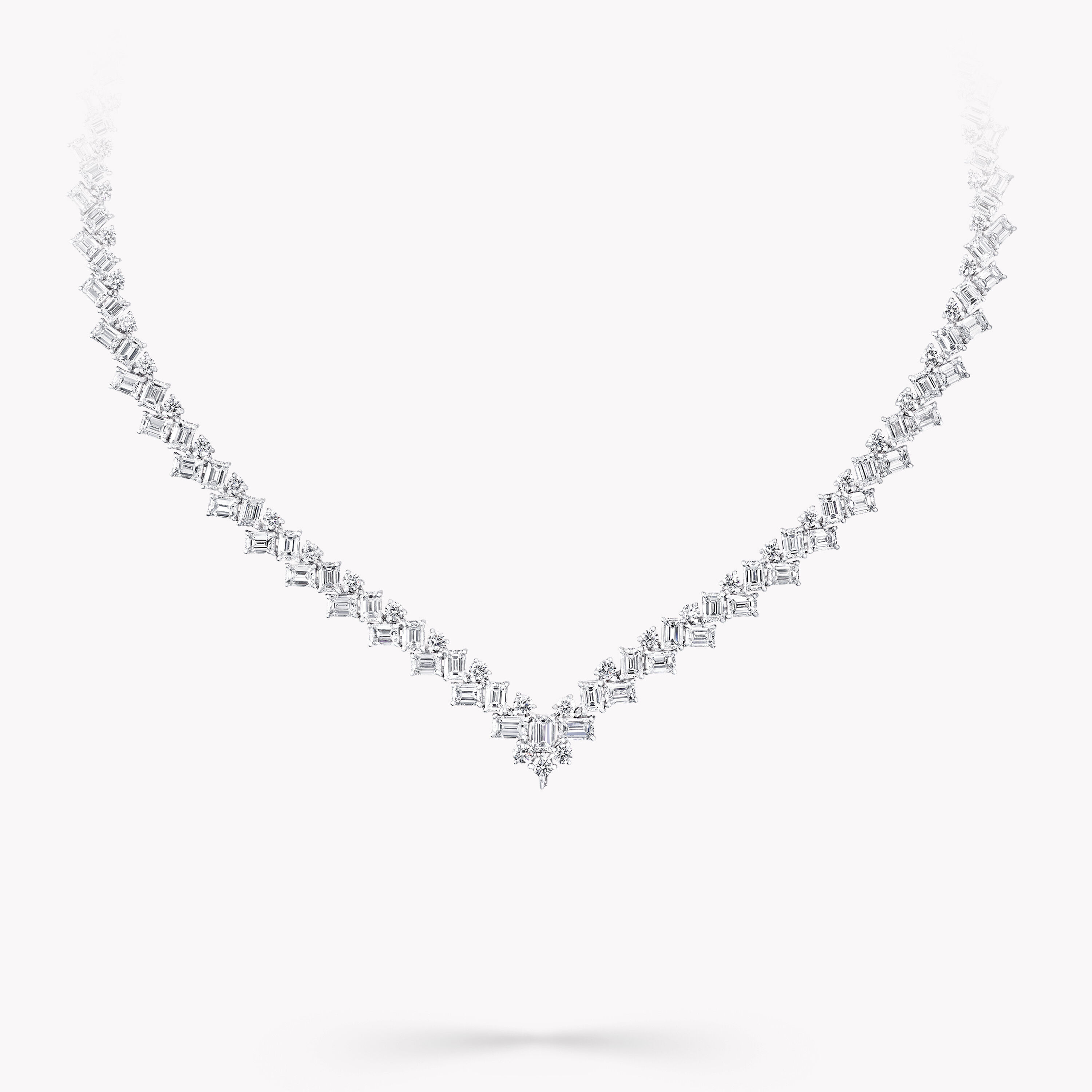 White Diamonds Double Layered Diamond Necklace Set
