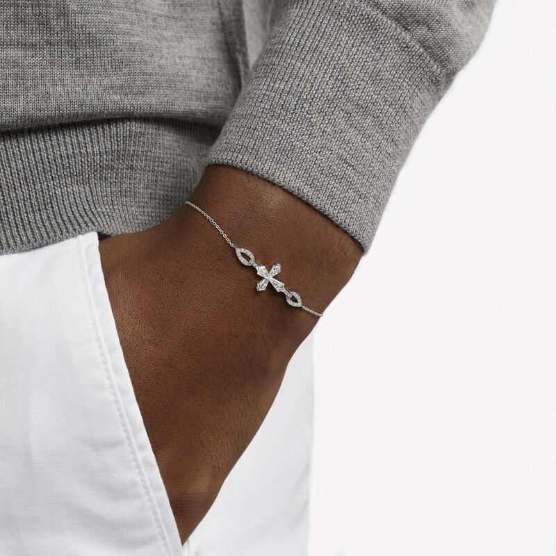 Cross Diamond Bracelet, , hi-res