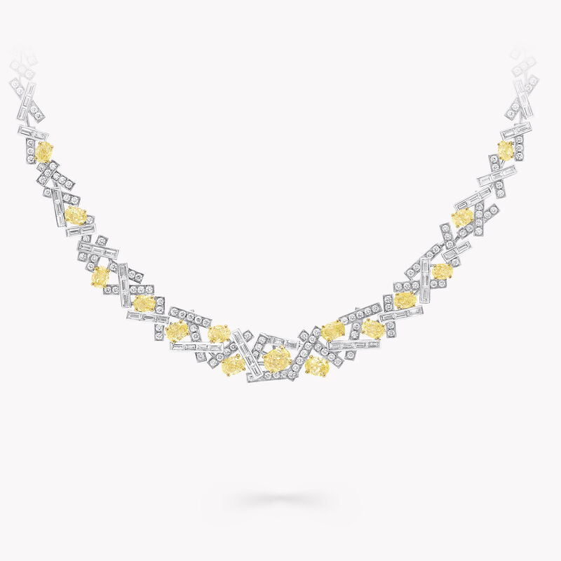 Threads Yellow and White Diamond High Jewellery Necklace, , hi-res