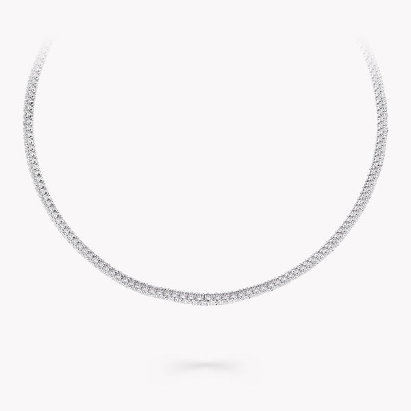 Triple Row Diamond Necklace, , hi-res