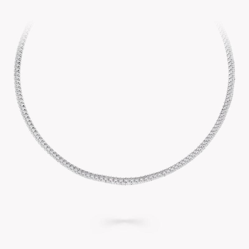 Triple Row Diamond Necklace, , hi-res