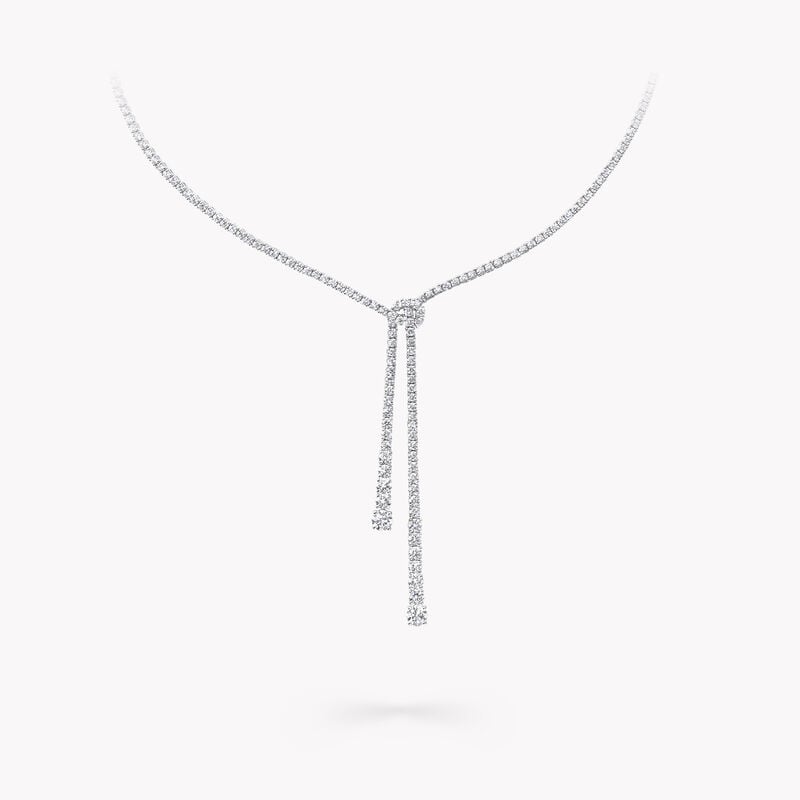 Diamond Double Strand Knot Necklace