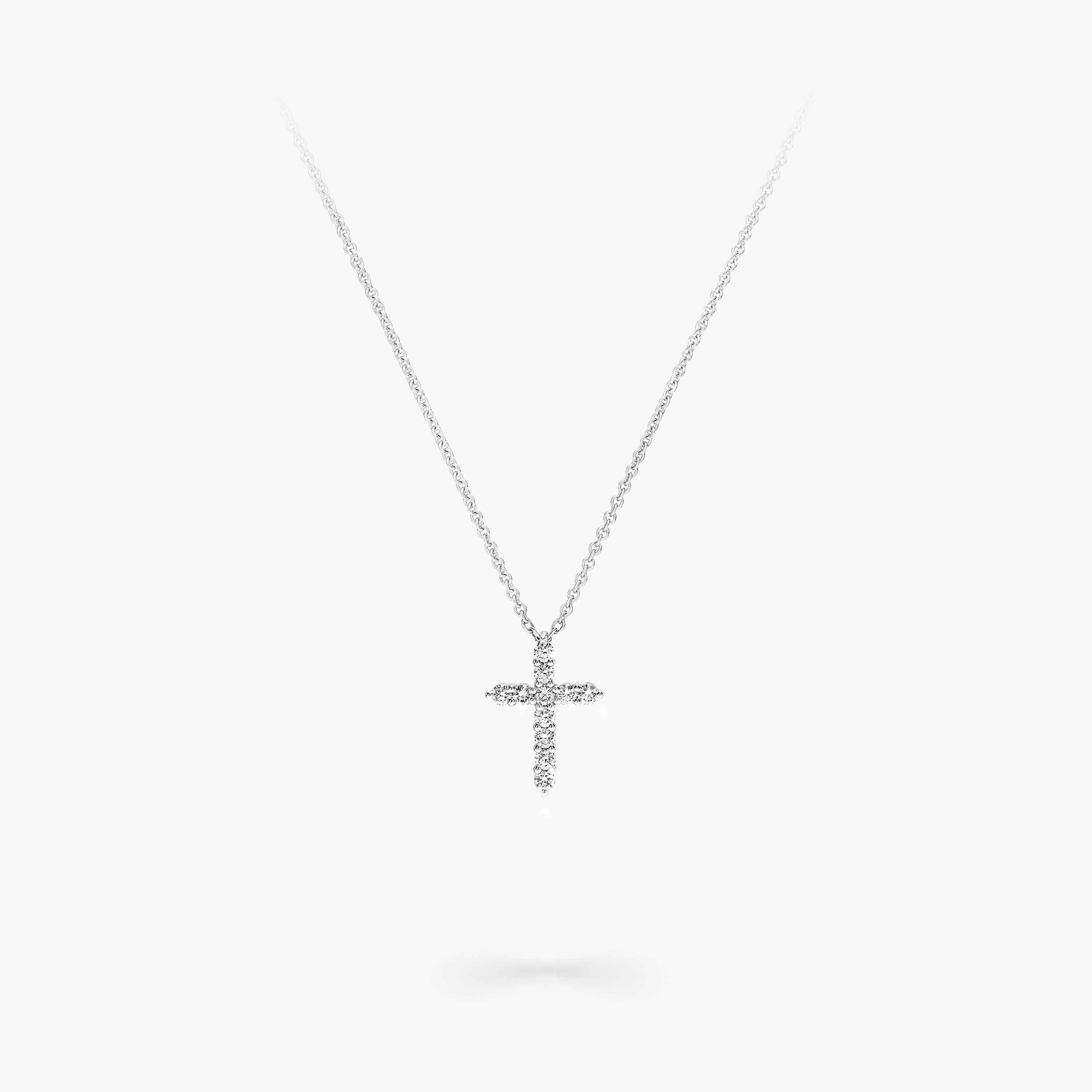 ラウンドダイヤモンド クロス プティペンダント, White Gold - Graff