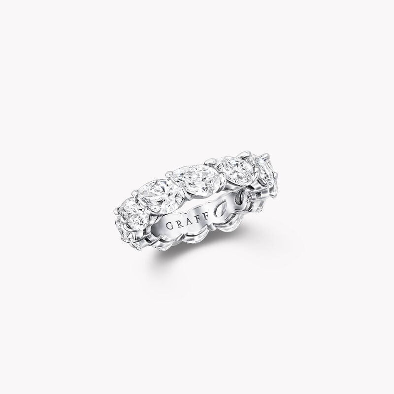 Claw Set Pear Shape Diamond Eternity Ring