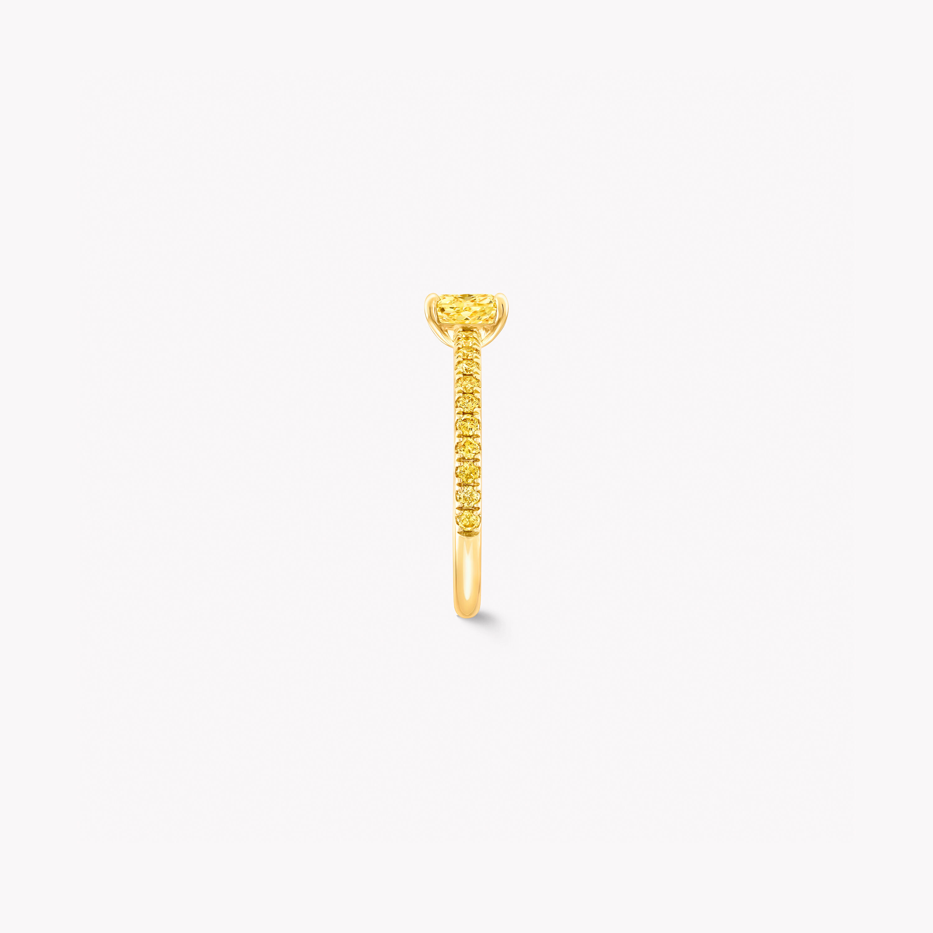 フーフー ラディアントカット イエローダイヤモンド リング, イエロー