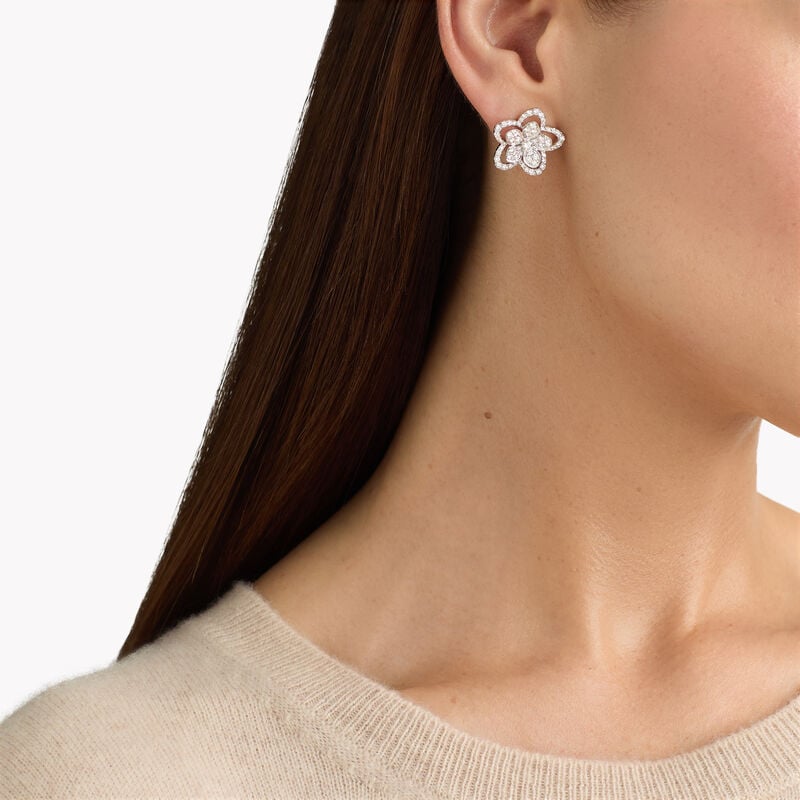 Wild Flower Large Diamond Stud Earrings