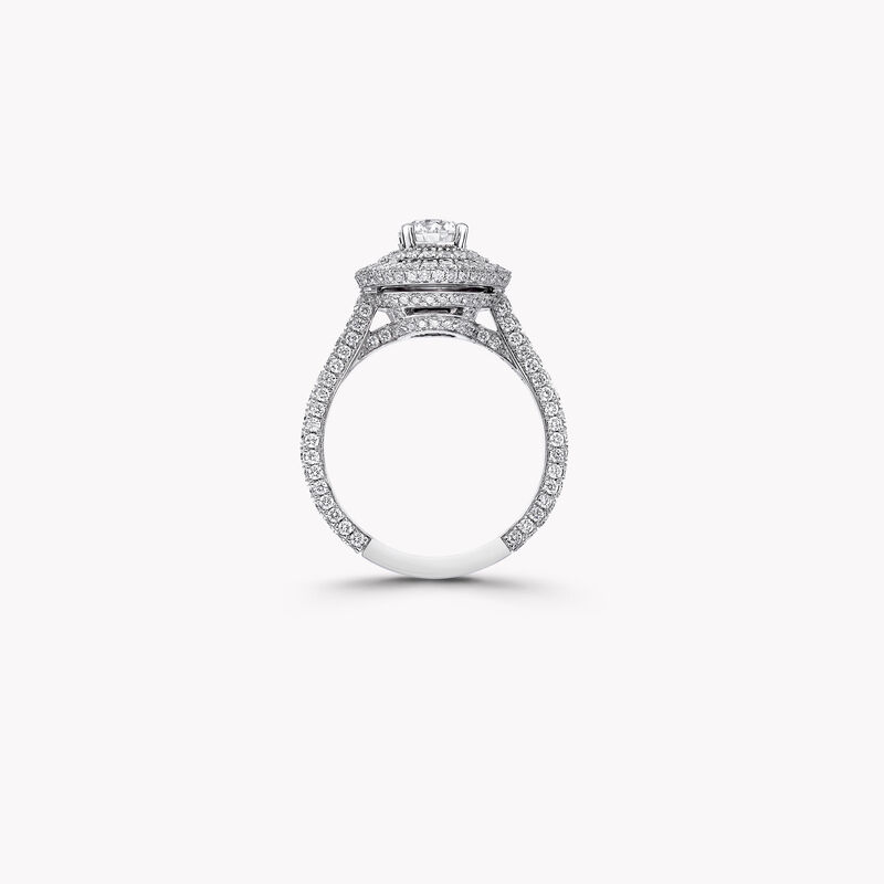 Twin Constellation Round Diamond Engagement Ring