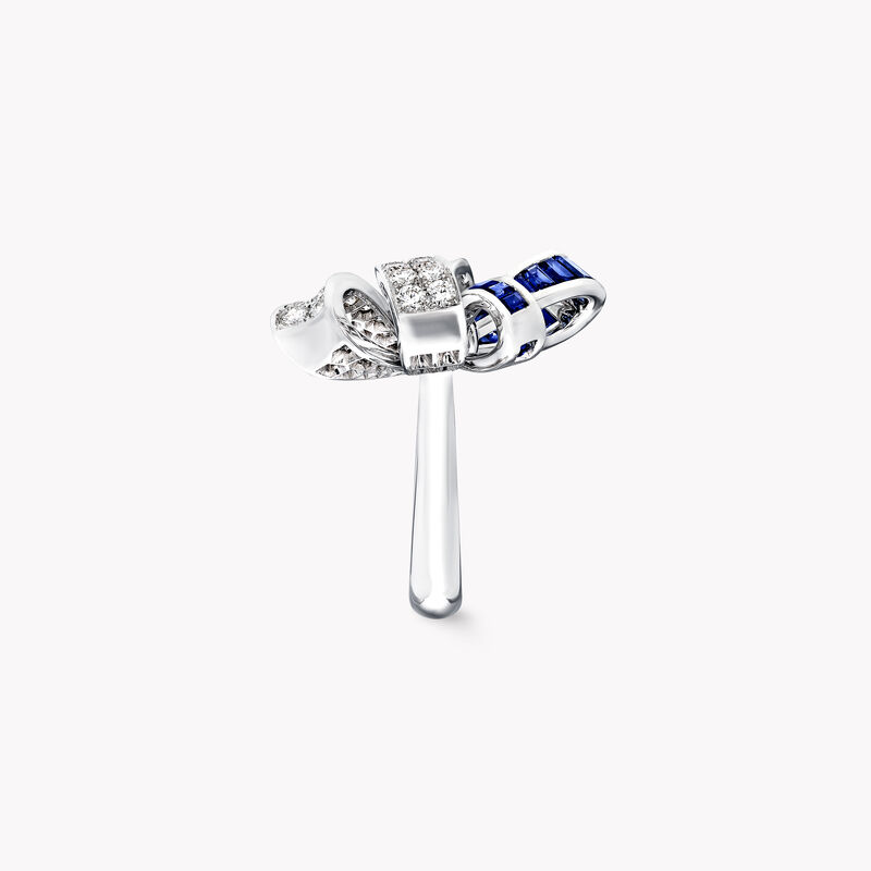 Tilda's Bow Double Knot Sapphire and Diamond Ring