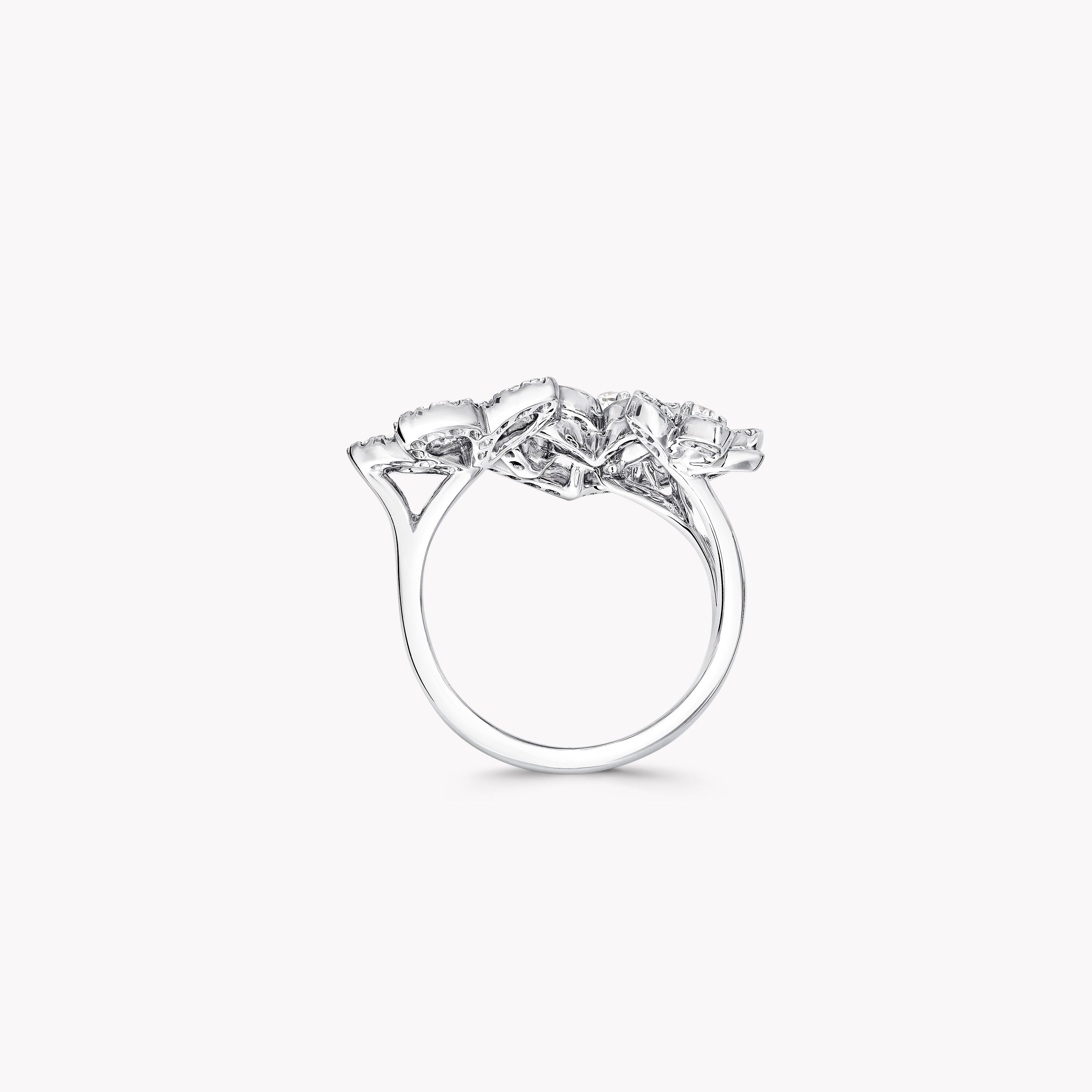 Wild Flower Triple Diamond Ring, white gold - Graff