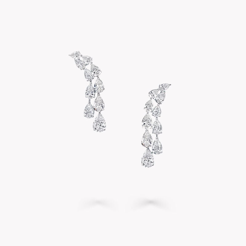 Boucles d'oreilles en diamants en forme de poire