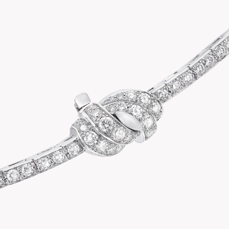 Tilda’s Bow Double Pavé Diamond Drop Necklace