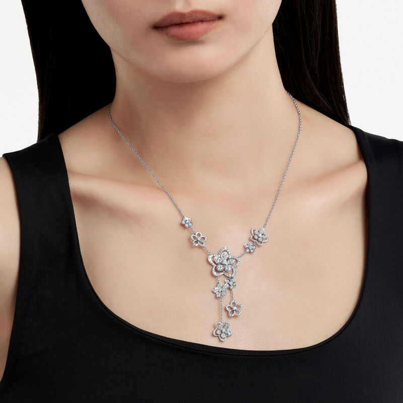 Wild Flower Diamond Drop Necklace, , hi-res