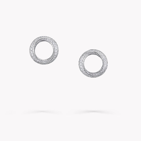 Spiral Diamond Stud Earrings, , hi-res