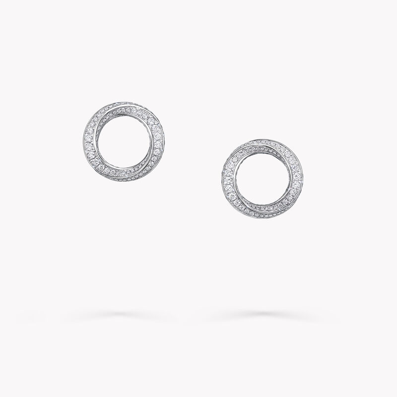 Spiral Diamond Stud Earrings, , hi-res