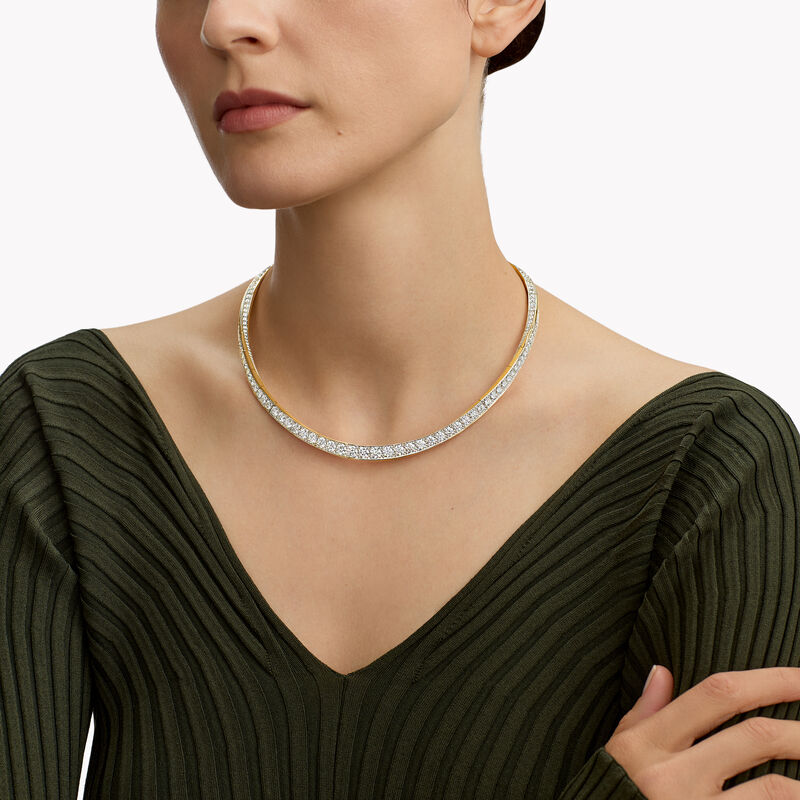 Spiral Diamond Necklace