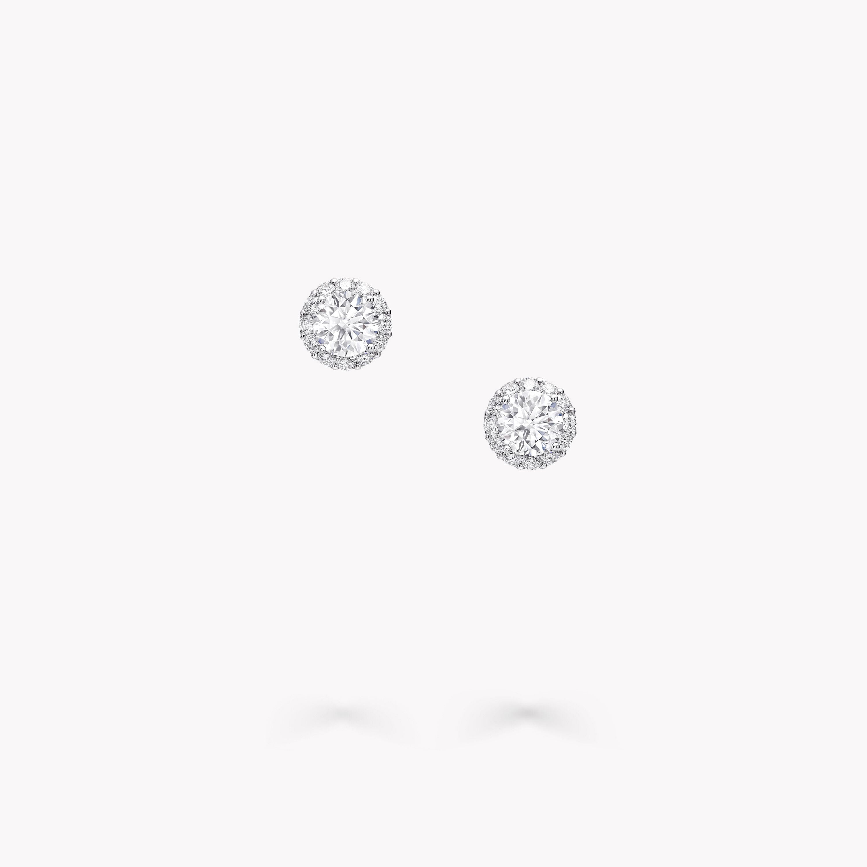 Icon Round Diamond Stud Earrings, White Gold - Graff