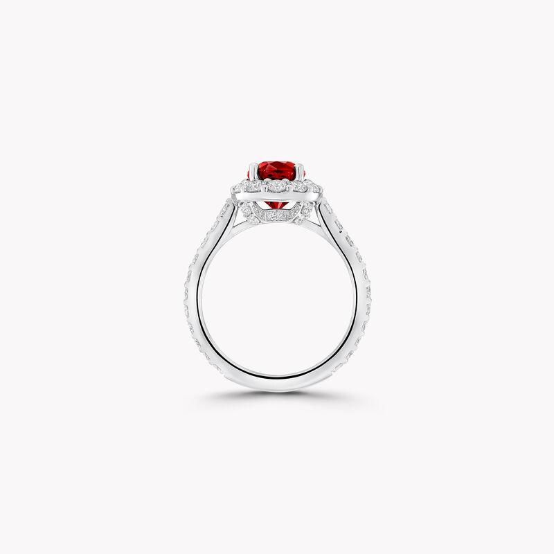 Icon Oval Ruby and Diamond Engagement Ring