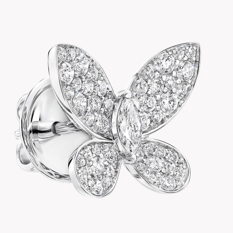 Petite clous d'oreilles en diamants Pavé Butterfly