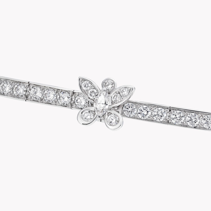 Round and Marquise Diamond Pavé Butterfly Necklace