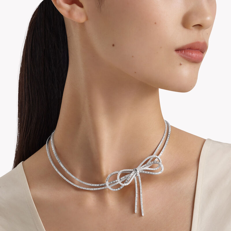 Tilda's Bow雙行鑽石項鏈