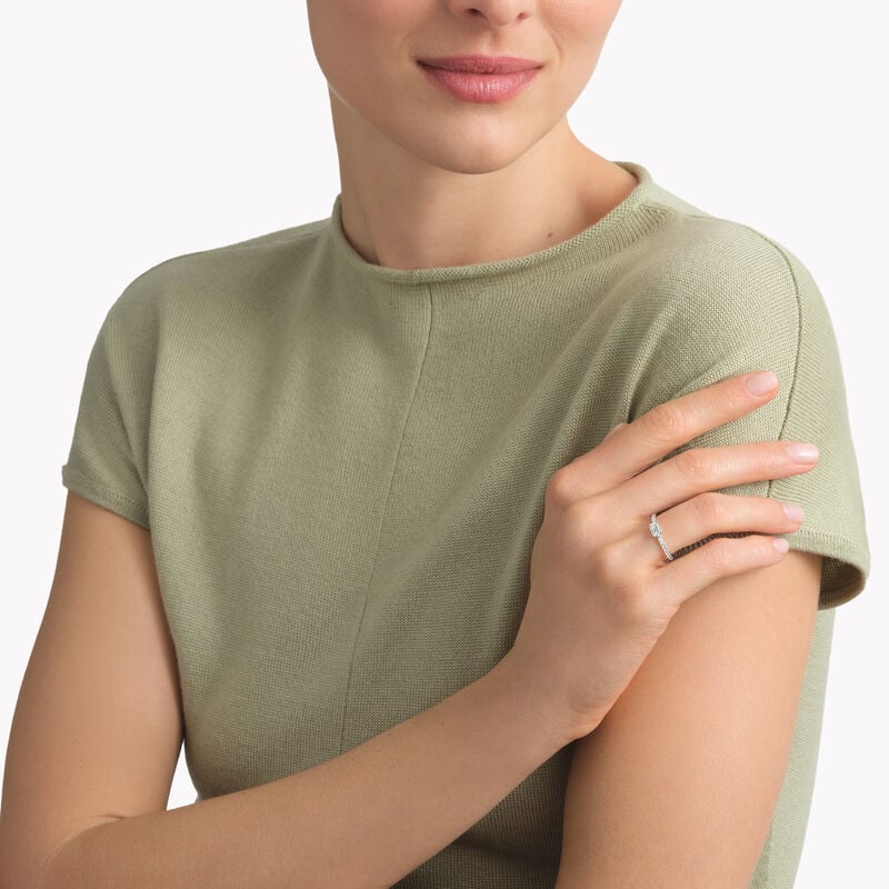 Foufou Horizontal Emerald Cut Diamond Ring