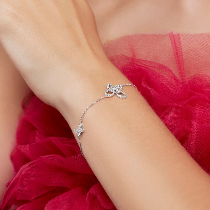 Mini bracelet en diamants Butterfly Silhouette