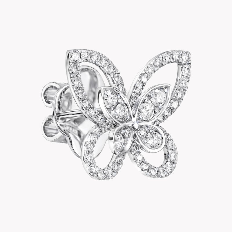 Clous d'oreilles en diamants Butterfly Silhouette