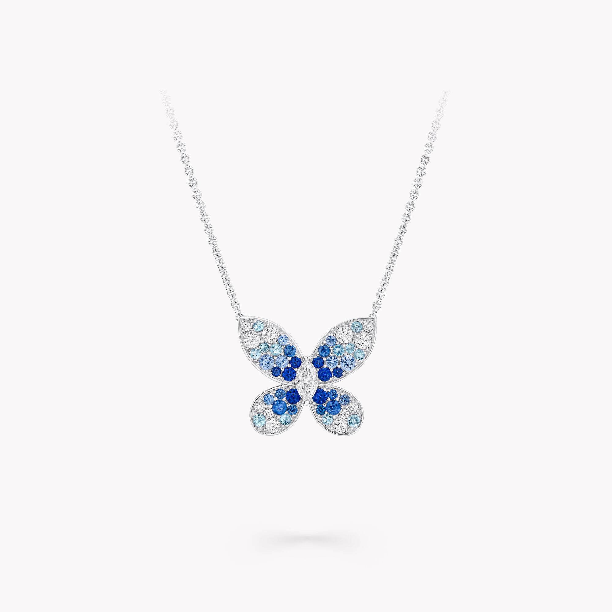 Butterfly Sapphire, Paraiba Tourmaline and Diamond Mini Pendant 