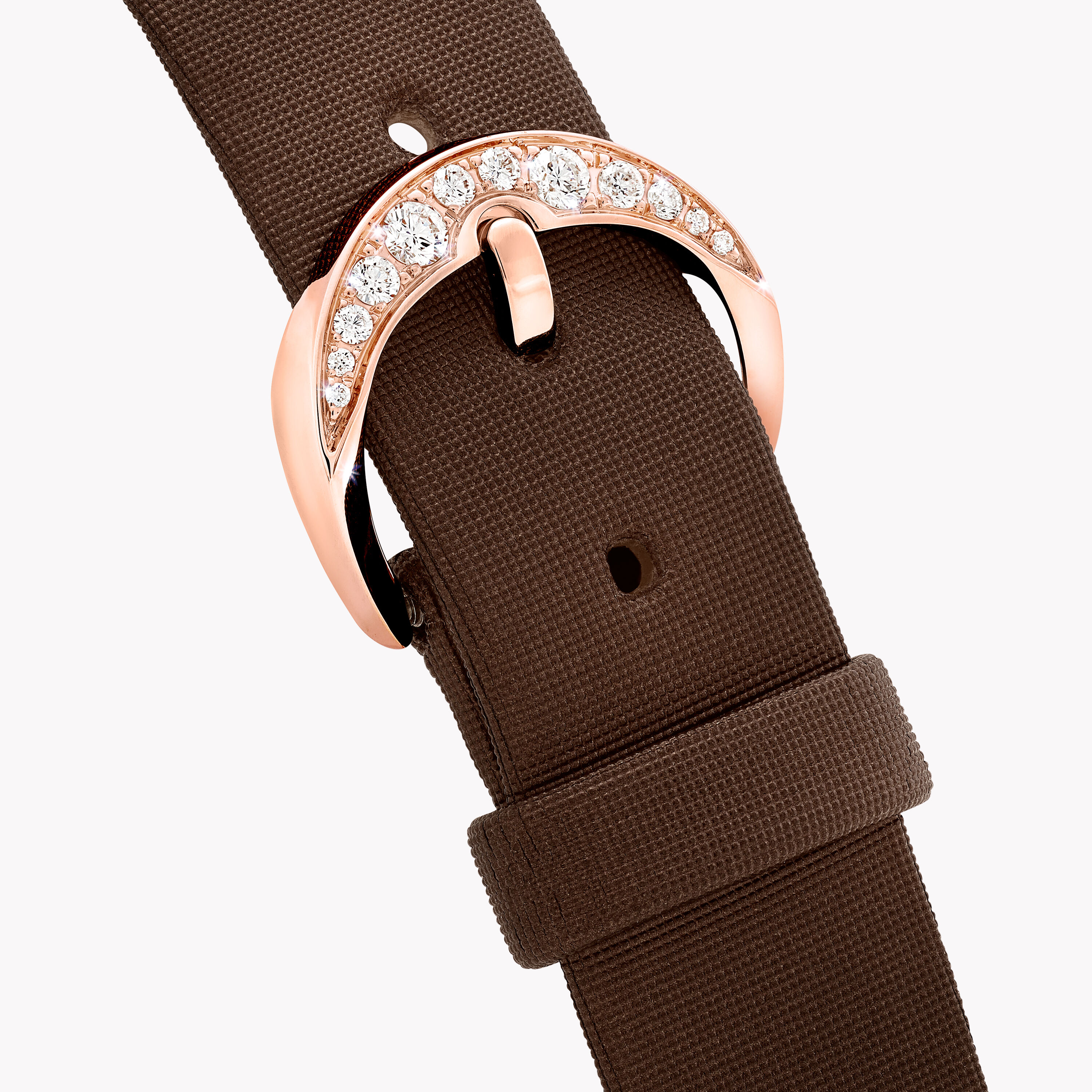 スパイラル ウォッチ, TIGERS EYE DIAL, ROSE GOLD, BROWN SATIN