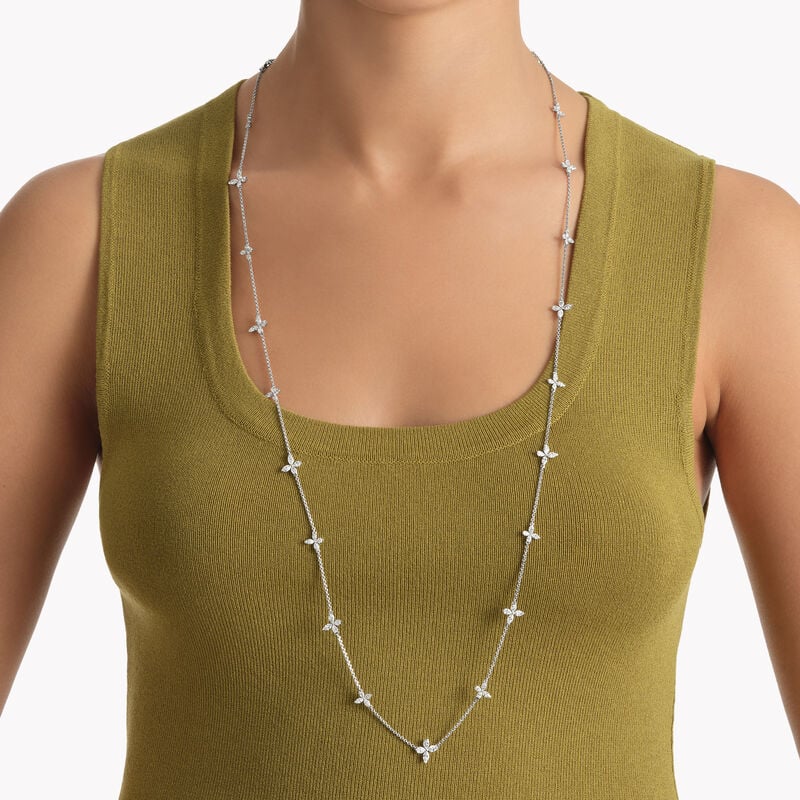 Classic Butterfly Diamond Sautoir Necklace