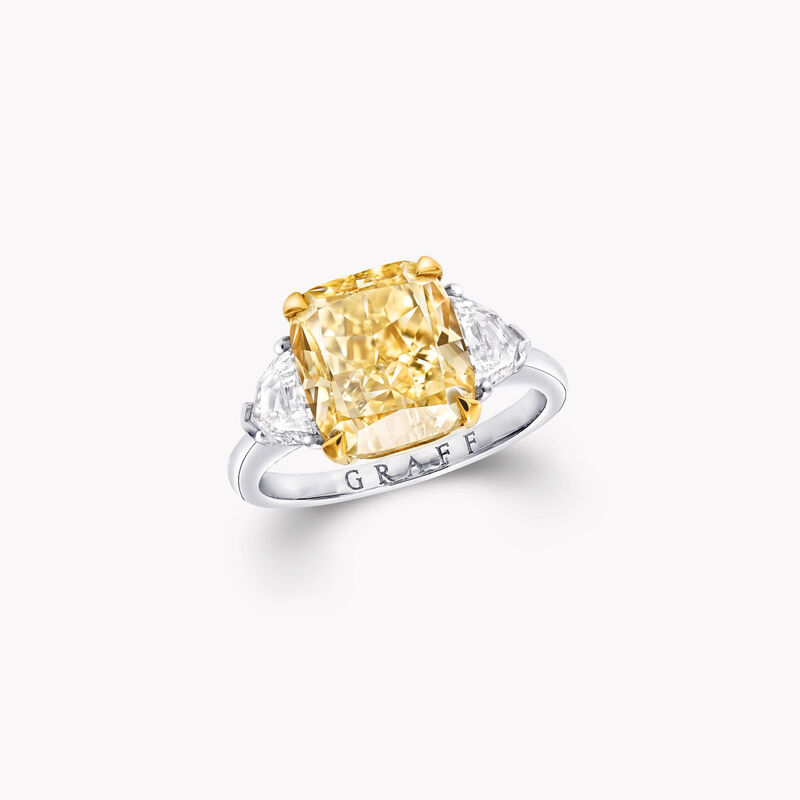 Promise Radiant Cut Yellow Diamond Engagement Ring