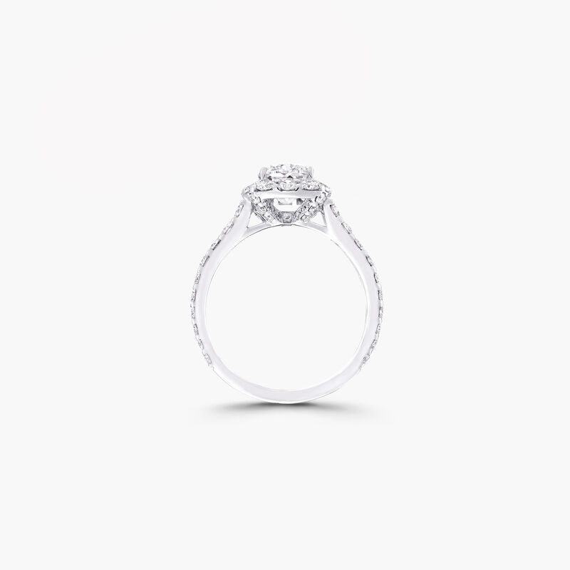 Bague de fiançailles en diamants taille coussin Icon
