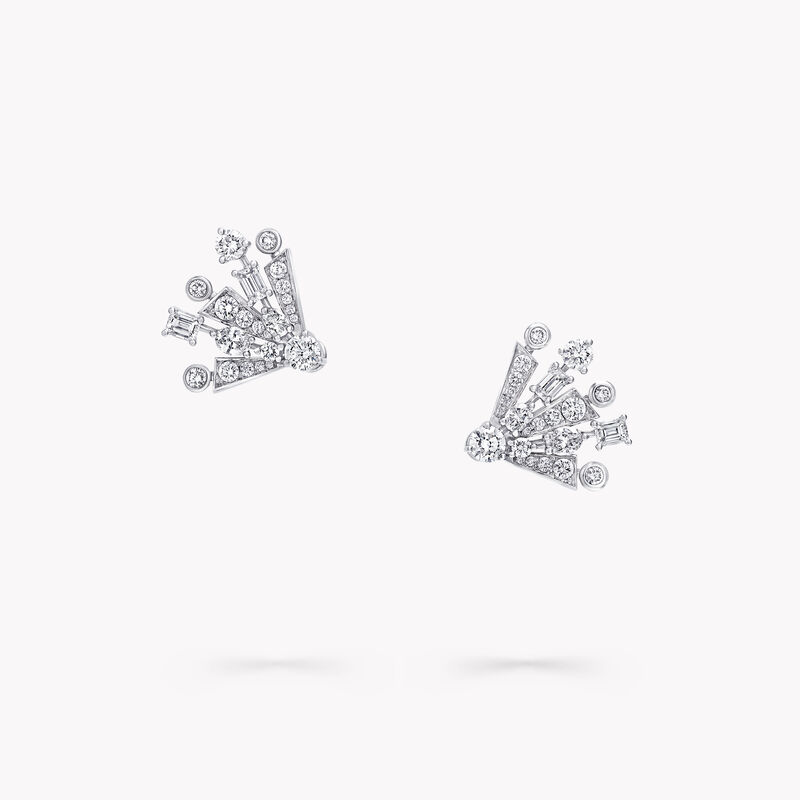 Boucles d’oreilles en diamants motif La Nouvelle Aube, , hi-res