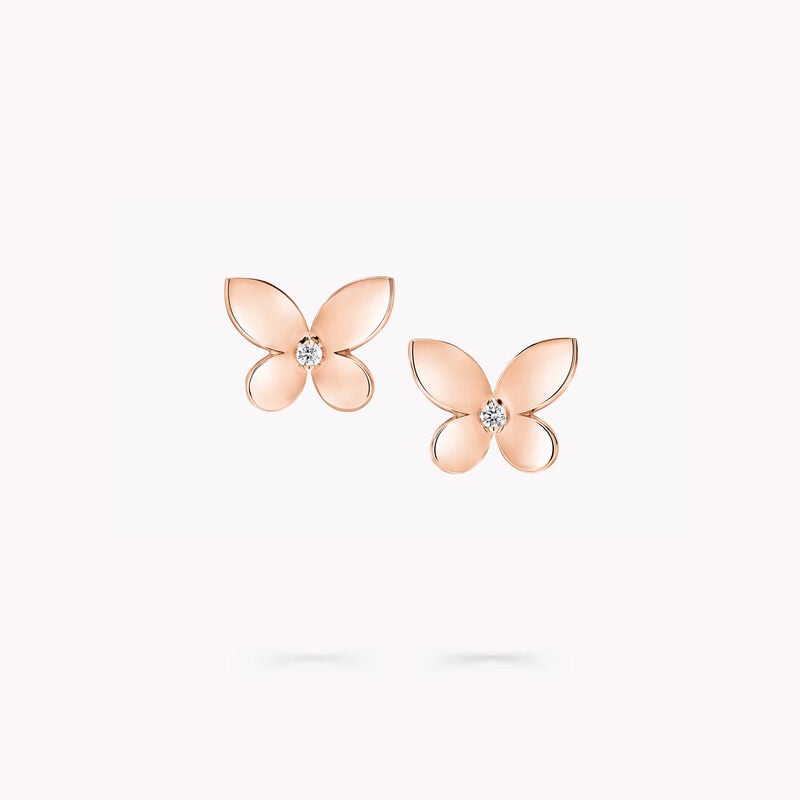 Clous d’oreilles Butterfly en diamants taille pavé