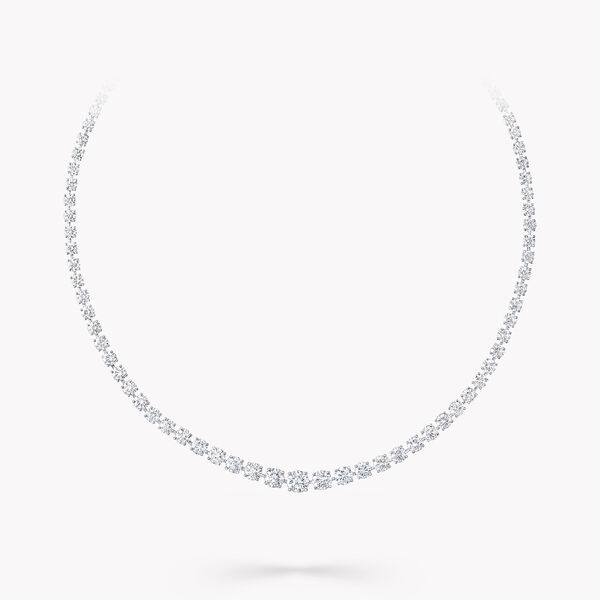 Round Diamond Graduated Necklace, , hi-res