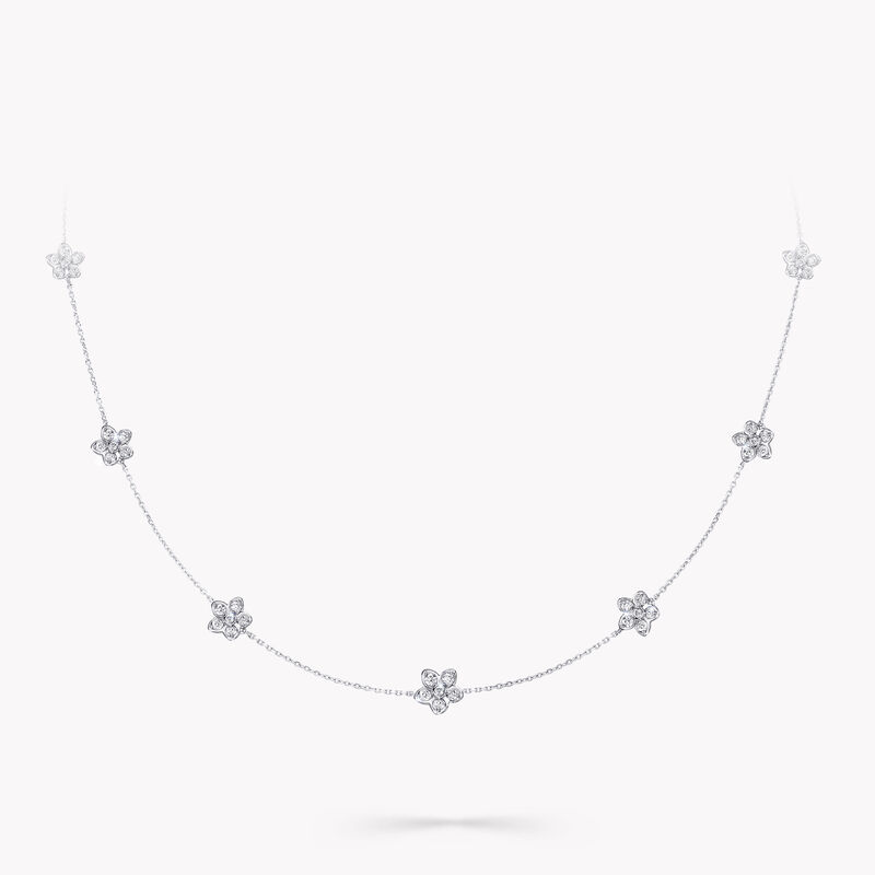 Wild Flower Petite Pav&eacute; Diamond Necklace