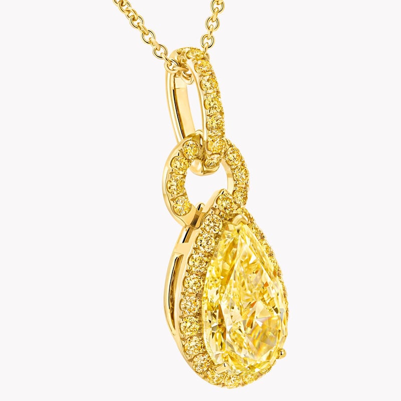 Icon 8 Pear Shape Yellow Diamond Pendant