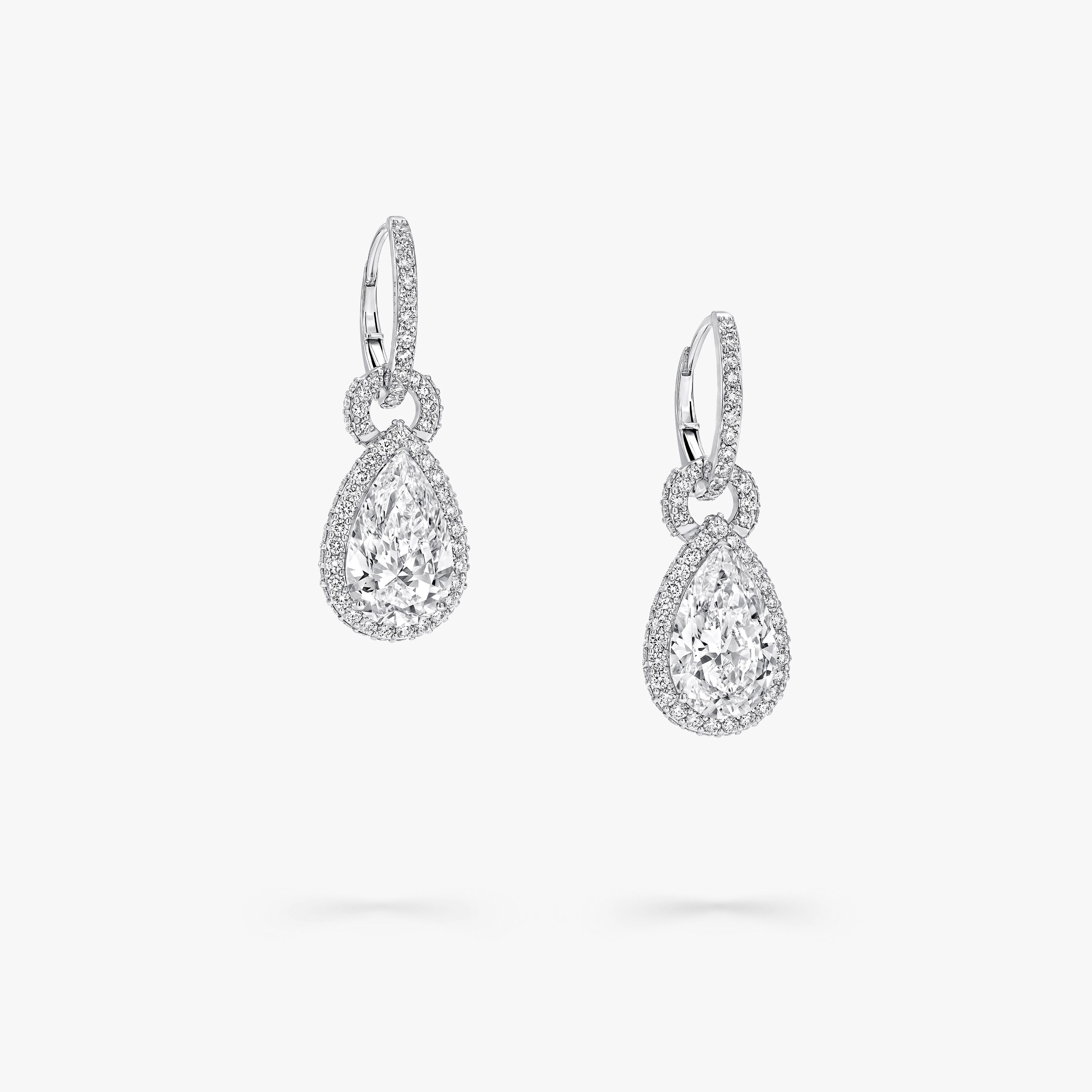 Icon 8 Pear Shape Diamond Earrings, - Graff