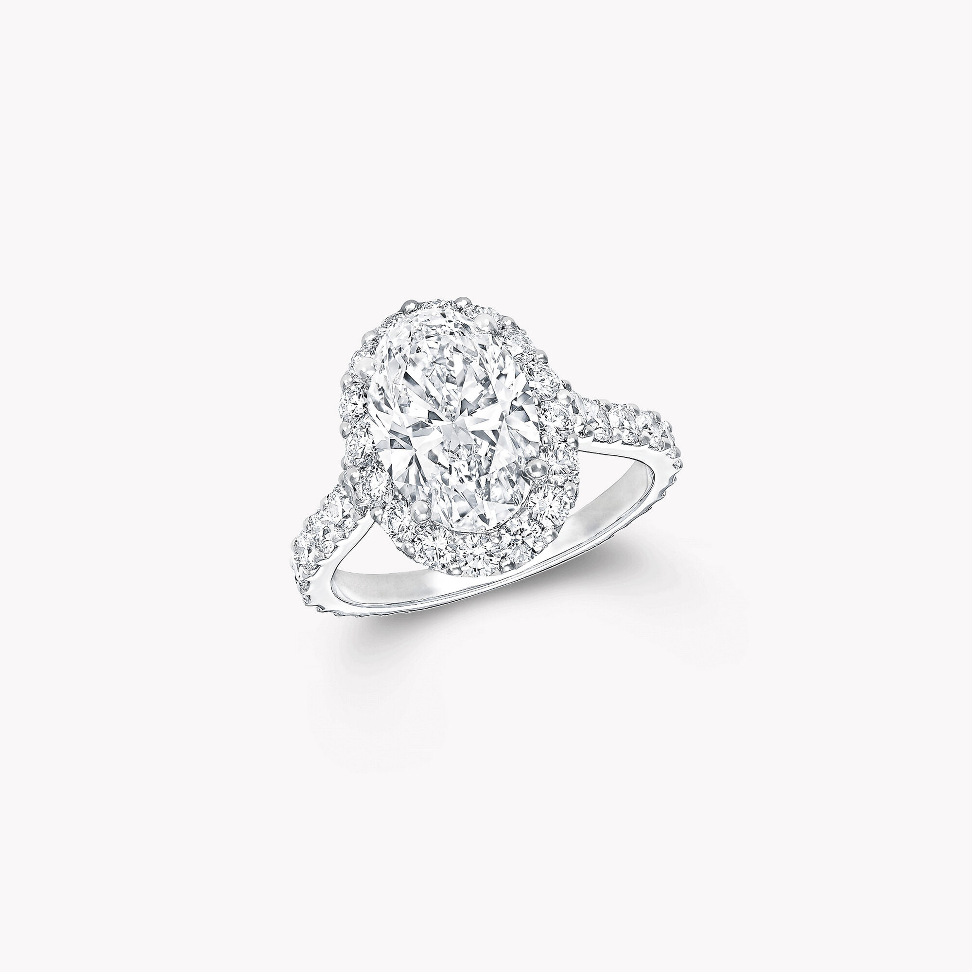 Icon Oval Diamond Engagement Ring, White Gold | Graff